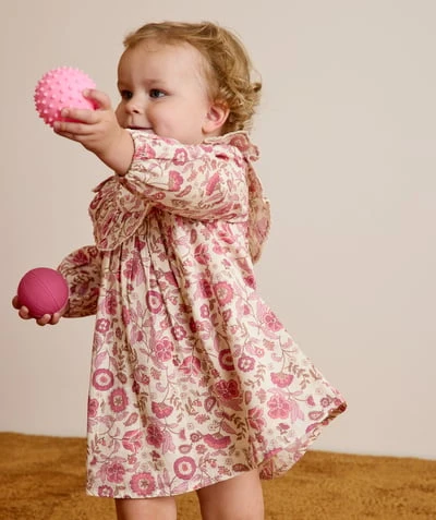 Robe bébé fille fleurie à volants