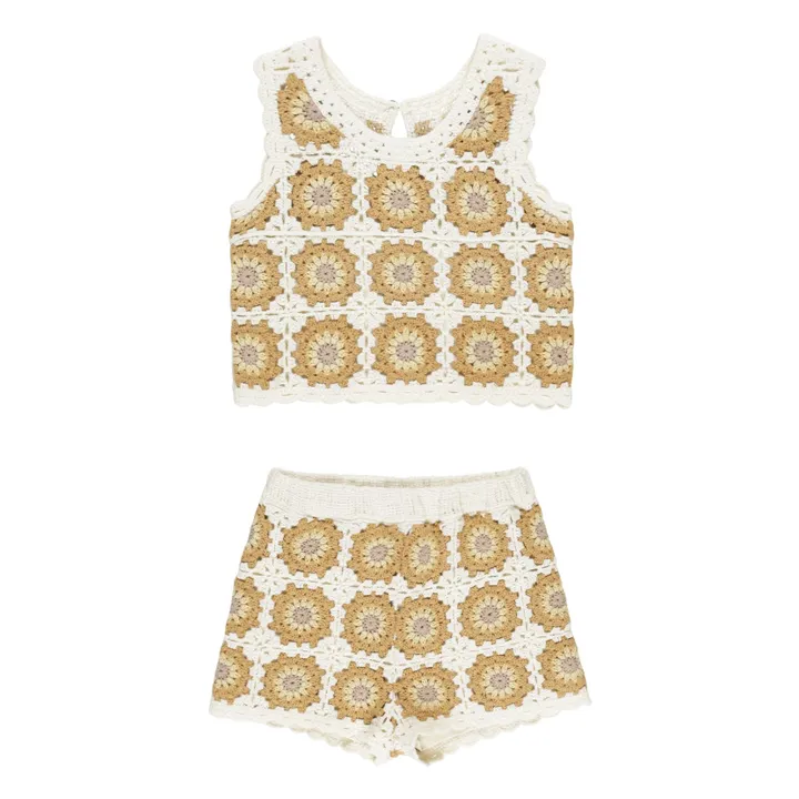 Ensemble Top et Short Maille Ecru Votre wishlist sur Listy