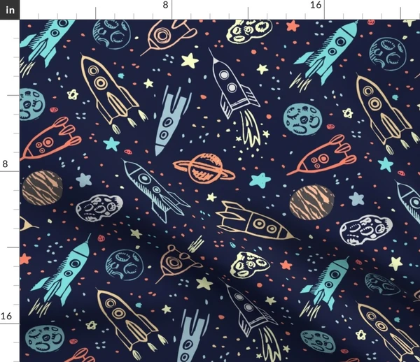 Space voyage - 13" Fabric | Spoonflower