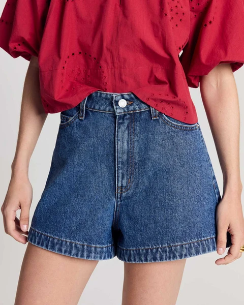 Short Elias bleu fumé