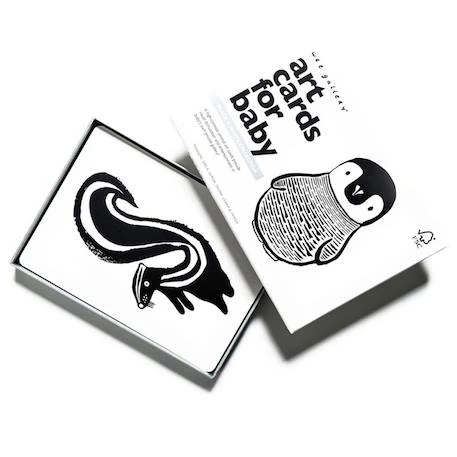 Boîte de 6 cartes imagier en noir et blanc - collection multi-coloured - Wee Gallery
