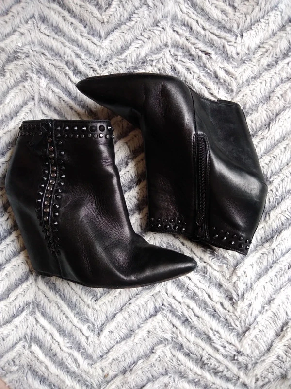 Bottines compensées noires ASH