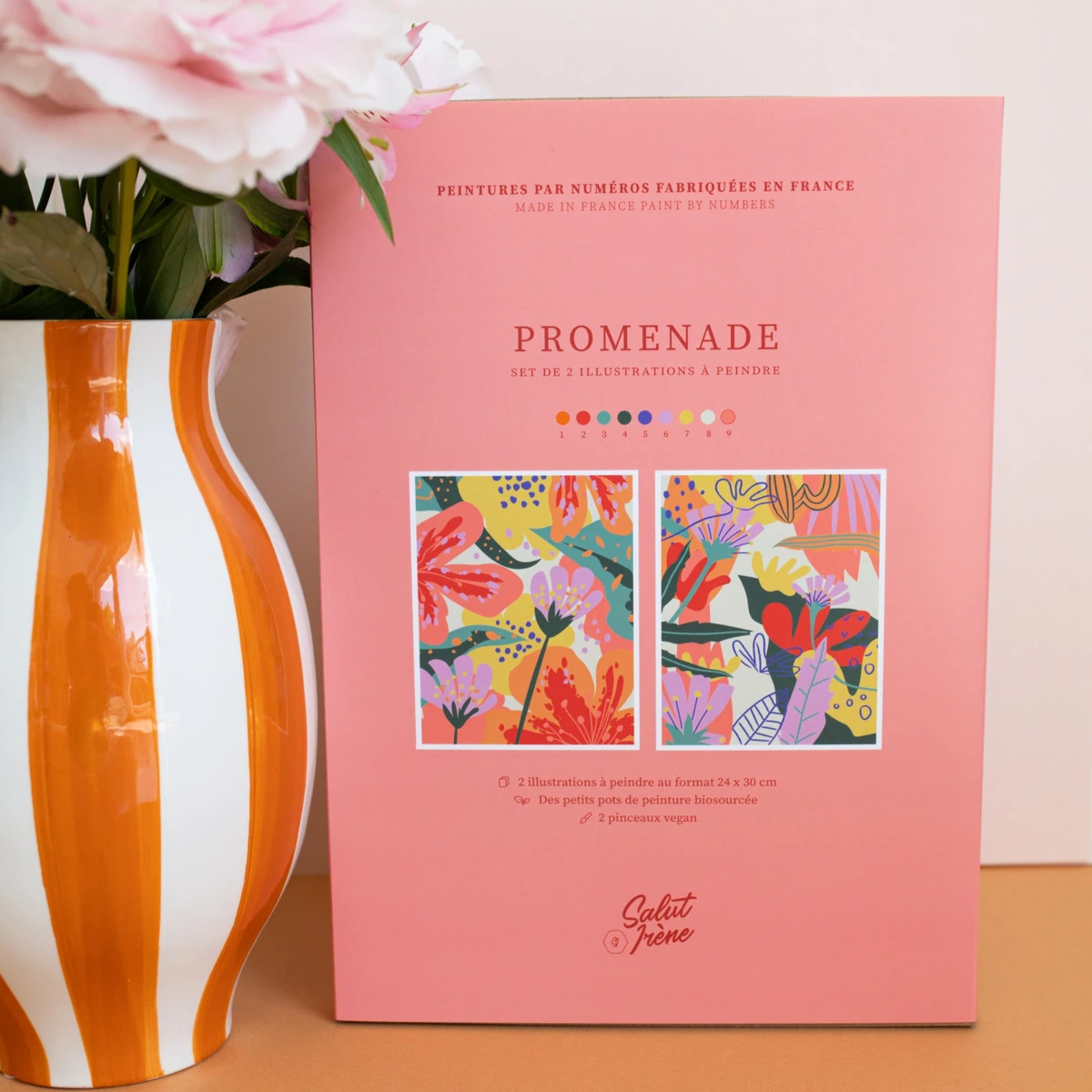 Kit peinture par numéros - Promenade rouge | Duo 24x30cm