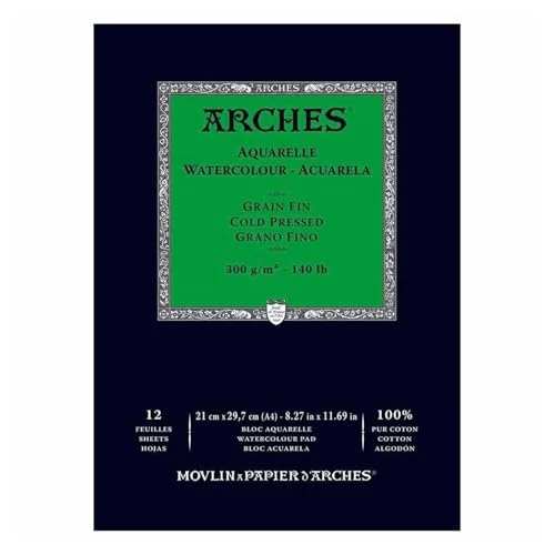 ARCHES Bloc 12 feuilles 21x29,7 en 100% cotton