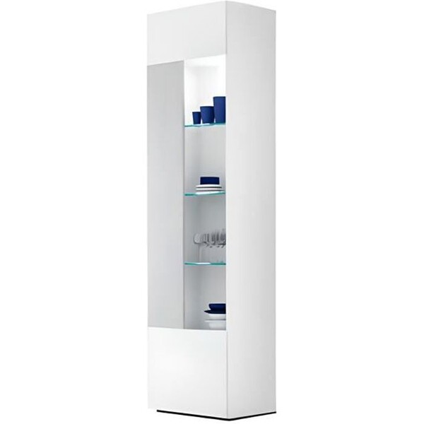 Vitrine avec 1 porte + 4 niches avec éclairage LED