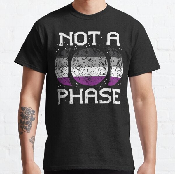 Asexual Pride Moon Not A Phase Funny Ace Flag Lgbtq | T-shirt classique