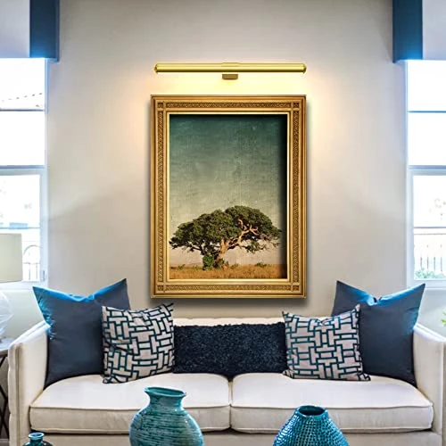 TINTINDOC Lampe Murale à Télécommande，Image Lampe LED sans fil, batterie rechargeable, pour des œuvres d'art, luminosité de 300 lumens, réglable, pour la fresque et les fléchettes avec corps en métal