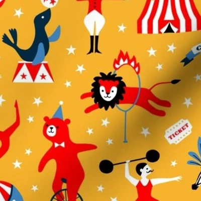 Big Top Circus retro Fabric | Spoonflower