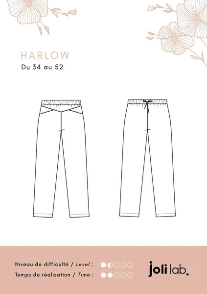 Pantalon Harlow - Patron Couture PDF ou Pochette