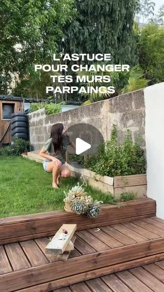 Claire | DIY - DÉCO - AMÉNAGEMENT - PETIT BUDGET on Instagram: "On dit enfin adieu à notre vieux mur en parpaings… et tout ça spécial petit budget ! 🤩Le changement est incroyable : notre mur a retrouvé une seconde jeunesse et ne ressemble plus du tout à avant. Comme quoi, pas besoin de gros travaux, ni de talents pour obtenir un vrai avant/après. ✨Pour ce projet, nous avons appliqué un fixateur aussi bien sur le mur enduit que sur l’ancien mur en parpaings afin de préparer le support, avant de passer à la mise en peinture. Le résultat est comme neuf ! 🙌Petite info un mur parpaing neuf prend beaucoup moins de peinture qu’un mur parpaing très vieuxUn grand merci à @peintagone_fr de nous avoir accompagnés sur cette transformation. 💛(produit offert)Pendant 1 mois avec le code promo : CLAIREDECORE tu as 15% 🔥Vous en pensez quoi de ce avant après? 😍#avantaprès #jardin #peinture #parpaing #wall"  