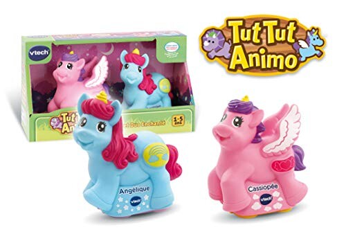 VTECH- Coffret Duo ENCHANTE TUT ANIMO Jouets Premier Age, 80-242205, Multicolore - Version FR