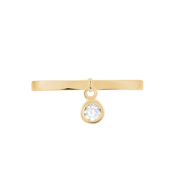 Bague Plaque Or Jaune Lynnha Oxyde