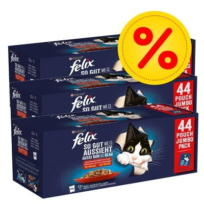 Mégapack Felix "Tendres Effilés" en gelée 132 x 85 g