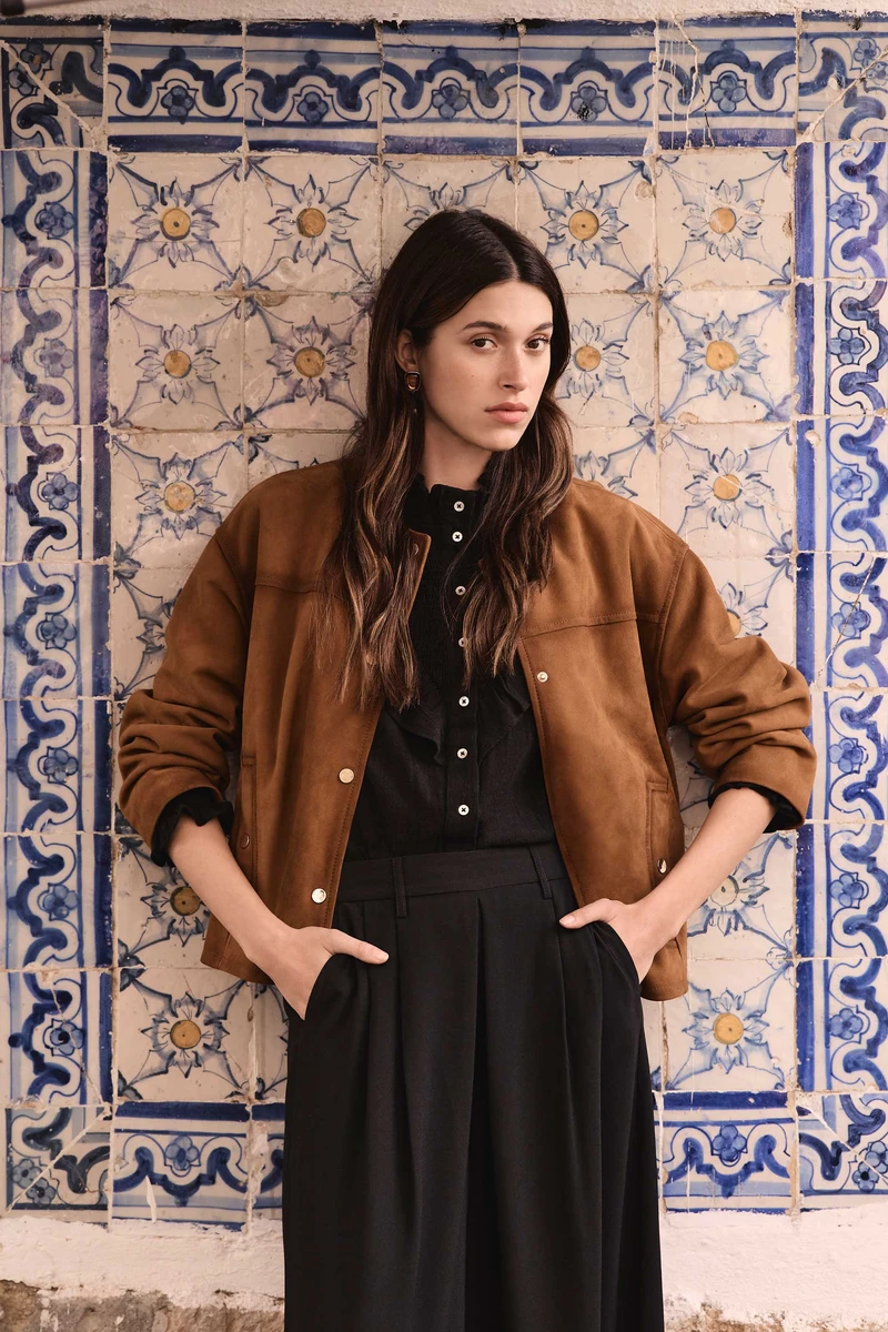 Blouson en cuir velours VIP