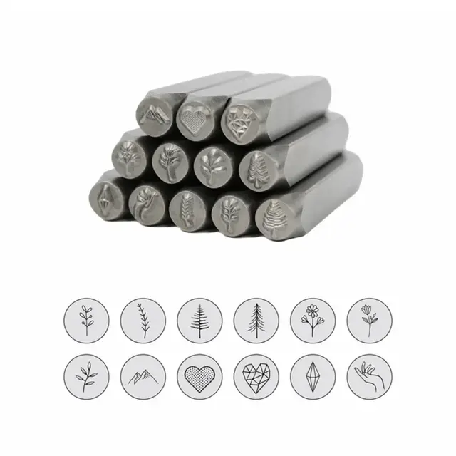 Kit de poinçons floraux pour métal