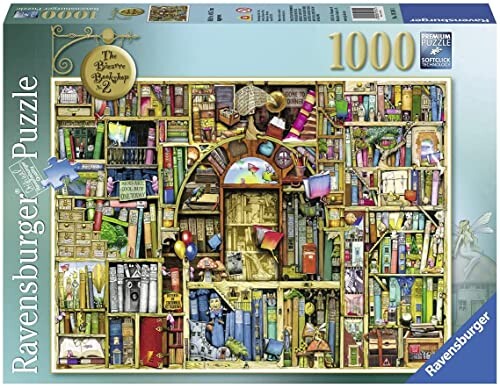 Ravensburger- Bibliothèque Colin Thompson – The Bizarre Bookshop 2 Puzzle 1000 pièces, 19314, Multicolore
