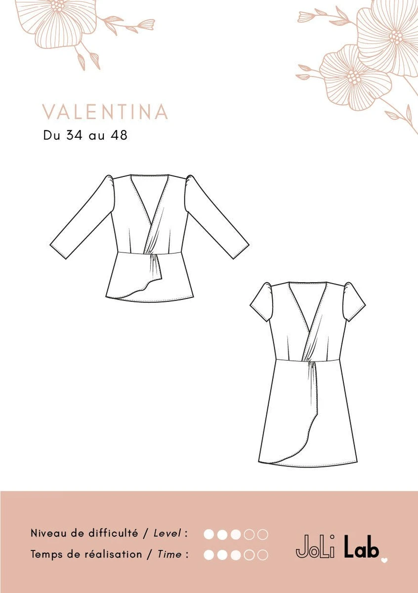 Robe/Blouse Valentina - Patron Couture PDF