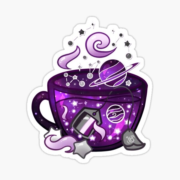 Tasse à thé Drapeau de la fierté - Space Ace/Asexual | Sticker