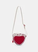 Sac coeur rouge et imprimé fleuri à bandoulière Fille