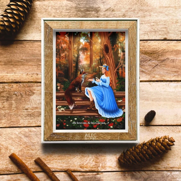 Anne with an E, Anne Shirley, Anne of Green Gables, fox, illustration, forest, wood, forest, fox, drawing, he loves me he loves me, A6 not