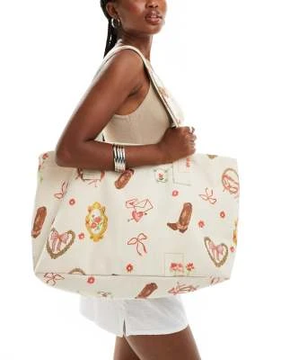 ASOS DESIGN - Cabas en toile à imprimé western - Multicolore