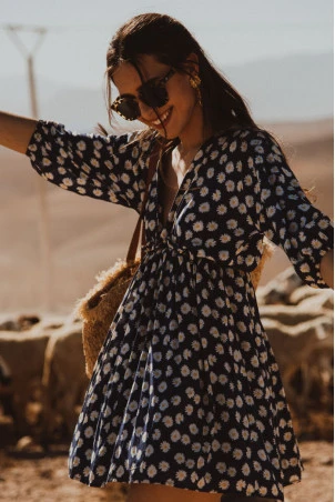 ROBE MARGAUX MARGUERITE BLEU