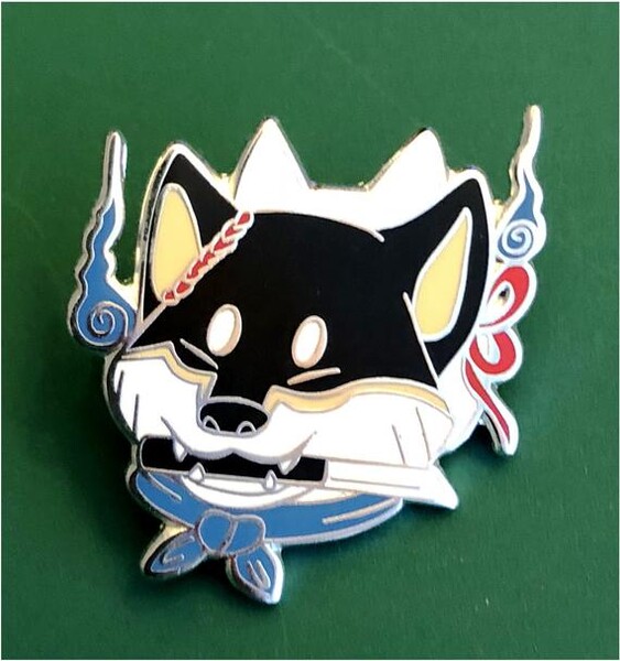 Shiba Inu Enamel Pelpel Pin - France 30mm Hard Enamel Pin