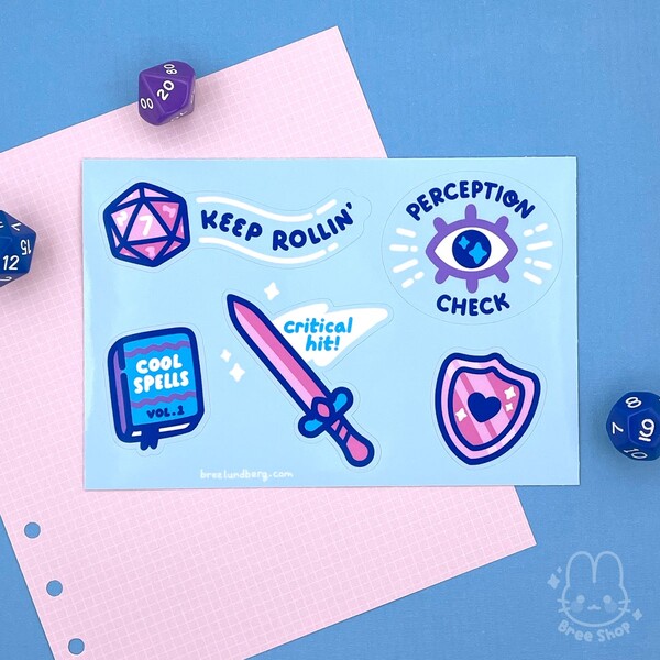 Pastel DnD Sticker Sheet