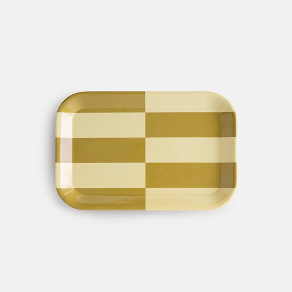 Plateau bicolore motif graphique, taille S, TABAKA