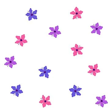 Subtle Bisexual Flag Flowers Sticker Pack | Sticker