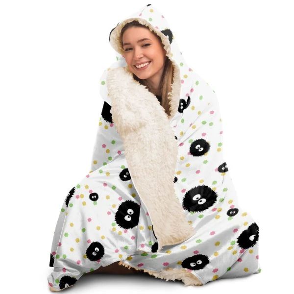 Studio Ghibli Soot Sprites Hooded Blankets - Ghibli Merch Store - Official Studio Ghibli Merchandise