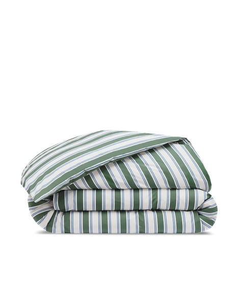 Housse de couette Percale de coton 120 fils - Rayure Cottage