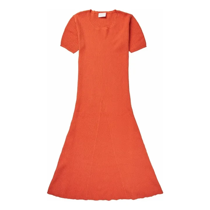 Robe Côtelée Coton Bio - Collection Femme | Orange