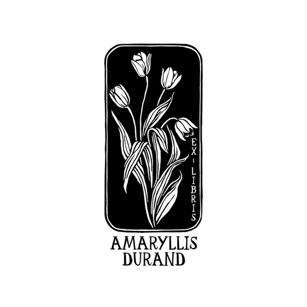 Personalized Ex-Libris Stamp with flower - Spray of Tulips