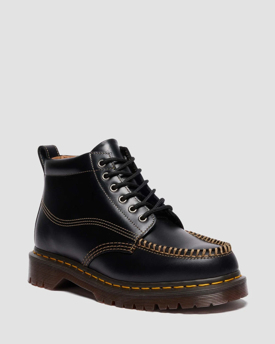 Boots Lowell Chukka Moc Toe en cuir en Noir | Dr. Martens