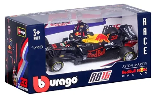 Burago Max Verstappen Red Bull RB16 Formule 1 12 cm 1:43