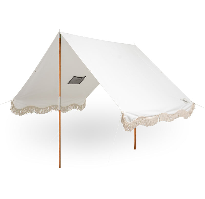 Tente de plage frangée Premium Antique, blanc - BUSINESS & PLEASURE CO.