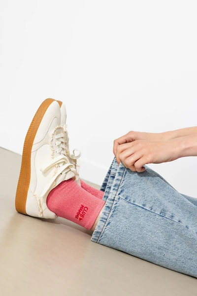 Chaussettes paillettes brodées