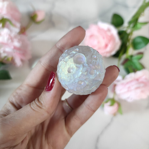Lune en cristal de roche angel aura