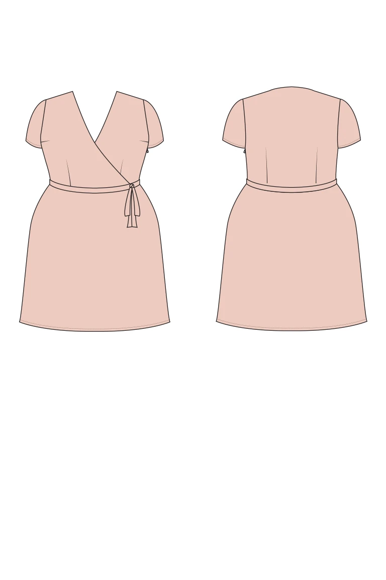 Posie Surplice Wrap Dress PDF Sewing Pattern