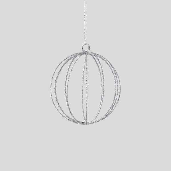 Boule de noël, fil métal doré
