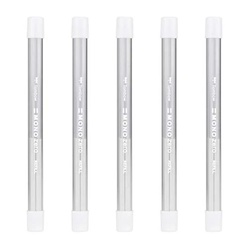 Tombow ER-KUS Mono Zero Lot de 5 recharges pour gomme de précision - Pointe carrée - 2,5 mm x 5 mm