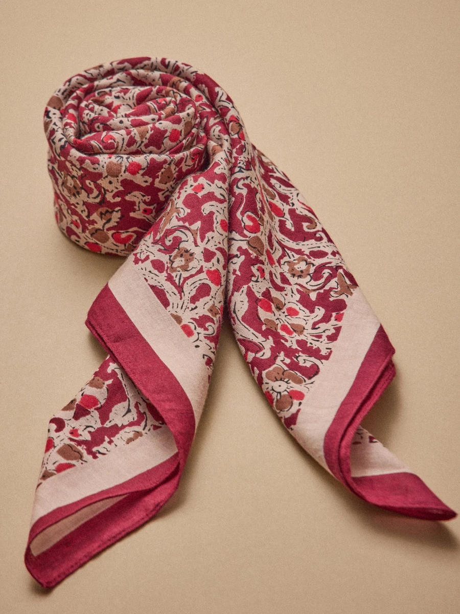Foulard femme imprimé tachiste