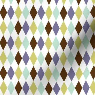 Harmonious Harlequins - chocolate, Fabric | Spoonflower