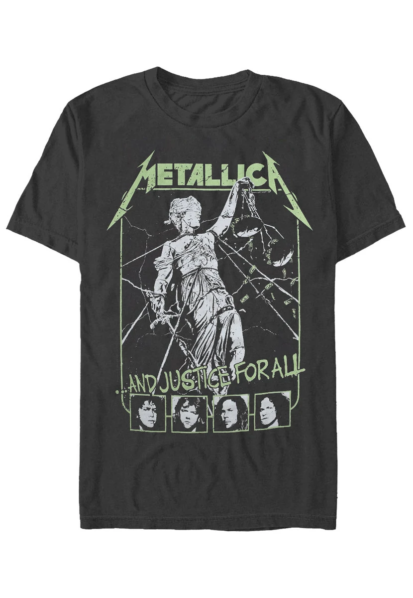 Metallica - Justice Faces Charcoal - T-Shirt