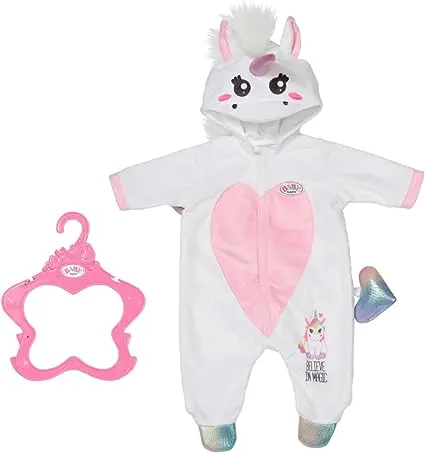 Zapf Creation Licorne poupées Baby Born de 43 cm – Le Set Comprend 1 grenouillère avec 1 Cintre – Convient aux Enfants âgés de 3 Ans + -832936