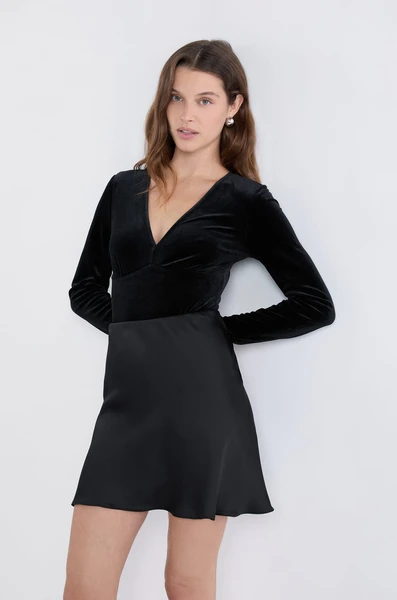 Body manches longues en velours