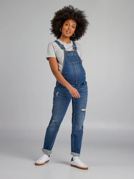 Salopette de grossesse en jeans 