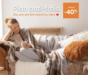 Plaid imitation fourrure à relief BLANC Becquet