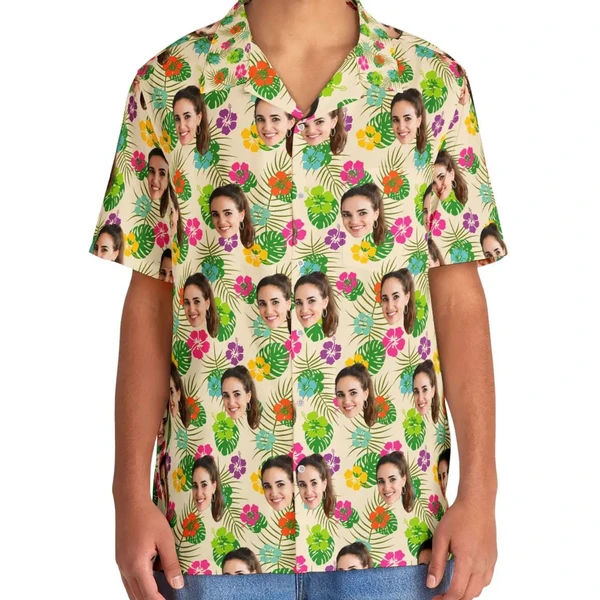 Custom Photo Hawaiian Shirt – Personalized Aloha Wear for Men & Women